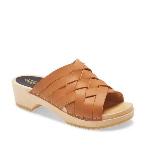 Swedish Hasbeens | Britta Clog Sandals in Nature | Size 10 - Picture 1 of 2